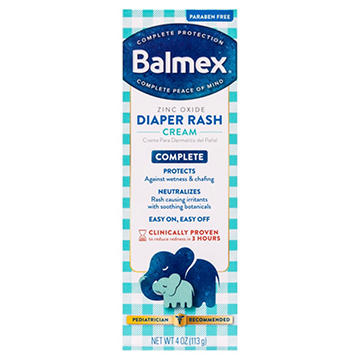 Balmex Baby Diaper Rash Cream with Zinc Oxide & Soothing Botanicals