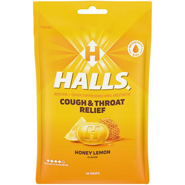 Halls Relief Honey Lemon Cough Drops
