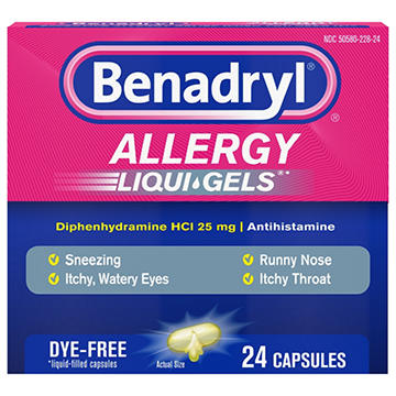 Benadryl Liqui-Gels Antihistamine Allergy Relief Medicine