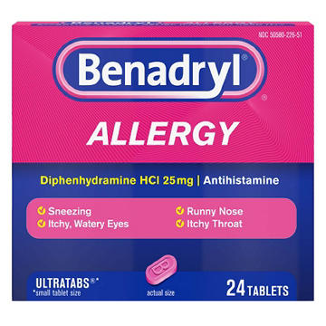 Benadryl Antihistamine Allergy Relief Ultratabs Tablets