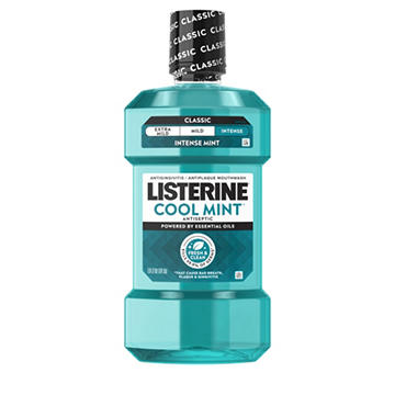 Listerine Antiseptic Mouthwash For Bad Breath - Cool Mint