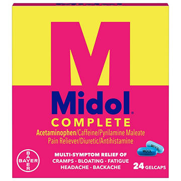 Midol Complete Maximum Strength Multi-Symptom Relief Gelcaps
