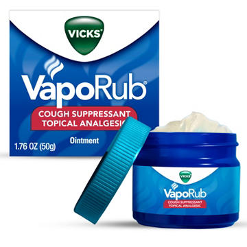 Vicks VapoRub Topical Chest Rub & Analgesic Ointment, Relief from Cough Due to Cold, Aches & Pains