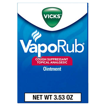 Vicks VapoRub Topical Chest Rub & Analgesic Ointment, Relief from Cough Due to Cold, Aches & Pains