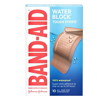 Band-Aid Water Block Tough Strips Bandages