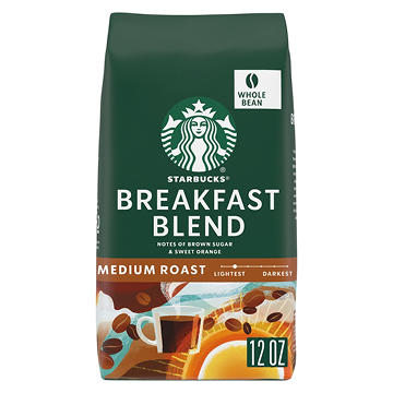 Starbucks Breakfast Blend Medium Roast Whole Bean Coffee