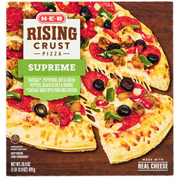 H-E-B Supreme Rising Crust Frozen Pizza
