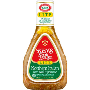 Ken's Steak House Lite Northern Italian with Basil & Romano Dressing & Marinade