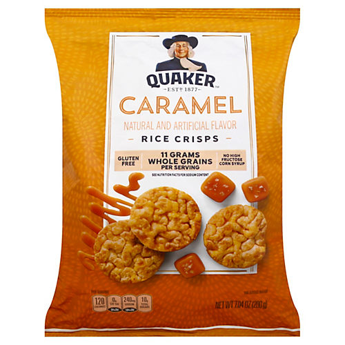 Calories in Crispy Minis Rice Cakes, Caramel Chocolate Chip from Quaker