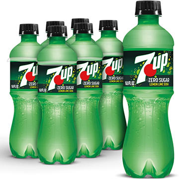 7UP Zero Sugar Caffeine Free Lemon Lime Soda 6 pk Bottles