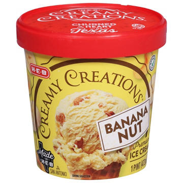 H-E-B Creamy Creations Banana Nut Ice Cream