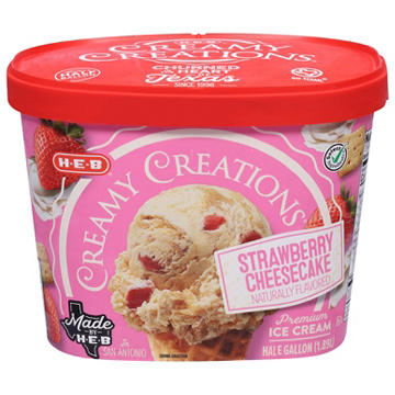 H-E-B Creamy Creations Strawberry Cheesecake Ice Cream