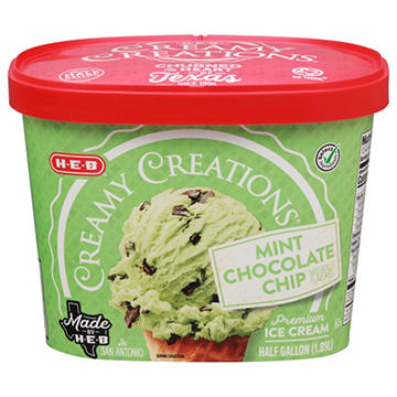 H-E-B Creamy Creations Mint Chocolate Chip Ice Cream