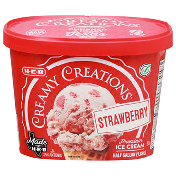 H-E-B Creamy Creations Strawberry Ice Cream