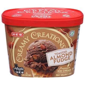 H-E-B Creamy Creations Toasted Almond Fudge Ice Cream