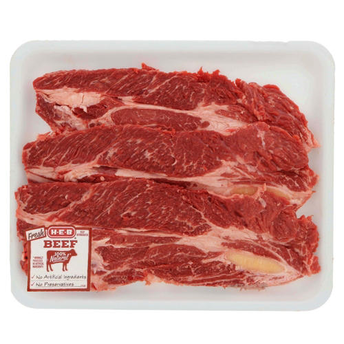 H-E-B Bone-In Beef Agujas - USDA Select - Value Pack