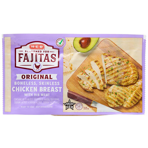 H-E-B Seasoned Chicken Breast Fajitas