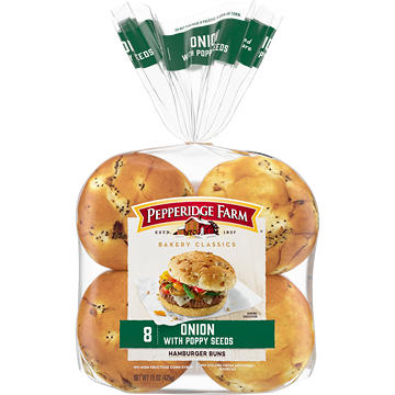 Pepperidge Farm Onion with Poppy Seeds Hamburger Buns