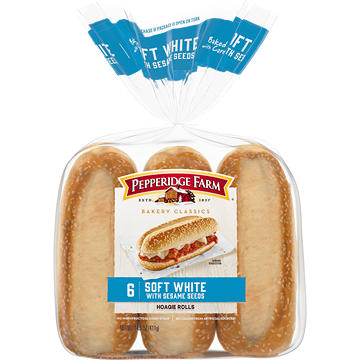 Pepperidge Farm Soft White with Sesame Seeds Hoagie Rolls