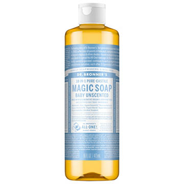 Dr. Bronner's 18-in-1 Hemp Baby Unscented Pure-Castile Soap