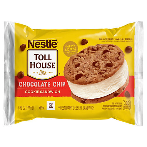 Nestle Toll House Chocolate Chip Cookie Vanilla Bean Ice Cream Sandwic ...