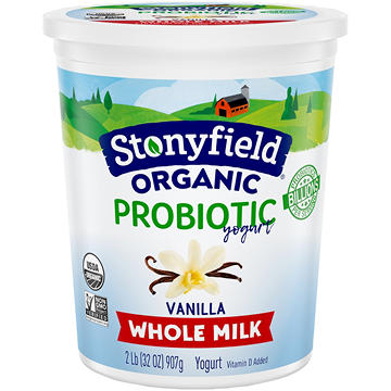 Stonyfield Organic Whole Milk Probiotic Yogurt - French Vanilla