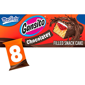 Marinela Gansito Strawberry-Filled Chocolate-Covered Snack Cakes