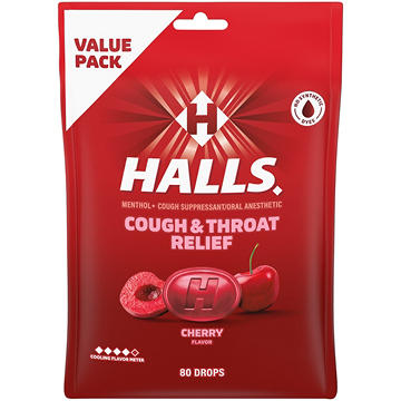 Halls Cherry Cough Drops