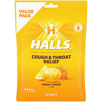 Halls Honey Lemon Cough Drops, Economy Pack