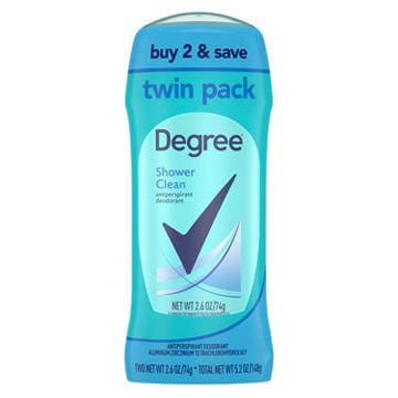 Degree 48 Hr Antiperspirant Deodorant - Shower Clean, 2.6 oz