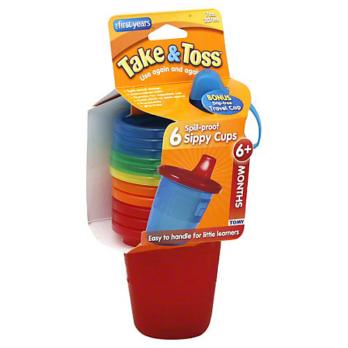 Tomy - Take & Toss 6Pk Toddler Bowls 8oz