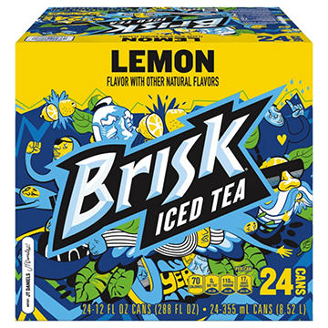 Brisk Lemon Iced Tea Block Party Pack 12 oz Cans