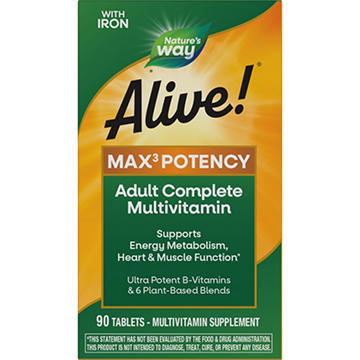 Nature's Way Alive! Max3 Potency Adult Complete Multivitamin Tablets