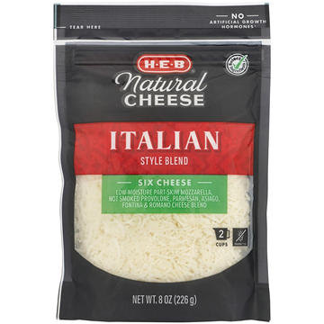 H-E-B 6 Cheese Italian Style Shredded Cheese Blend