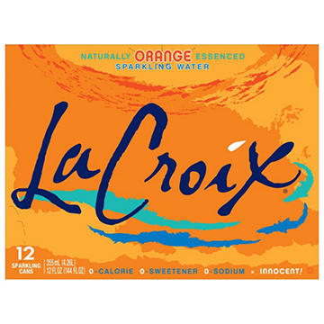 LaCroix Orange Sparkling Water 12 oz Cans