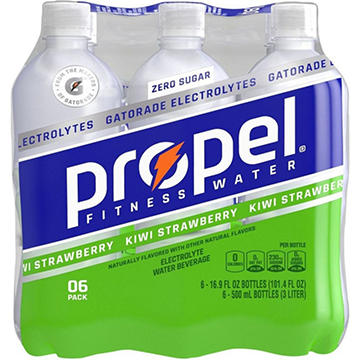 Propel Zero Calorie Kiwi Strawberry Water Beverage 6 pk Bottles