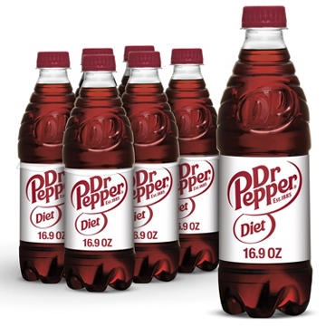Dr Pepper Diet Soda 6 pk Bottles