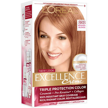 L'Oréal Paris Excellence Créme Permanent Hair Color, 8RB Medium Reddish Blonde