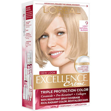 L'Oréal Paris Excellence Créme Permanent Hair Color, 9 Light Natural Blonde