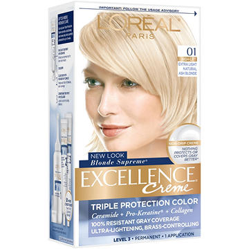 L'Oréal Paris Excellence Créme Permanent Hair Color, 01 Extra Light Ash Blonde