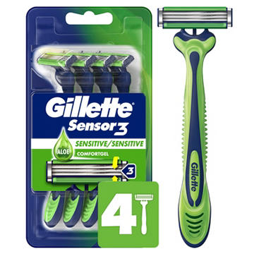 Gillette Sensor3 Sensitive Men's Disposable Razors