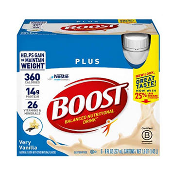 BOOST Plus 14g Protein Nutritional Drinks 6 pk Bottles - Very Vanilla