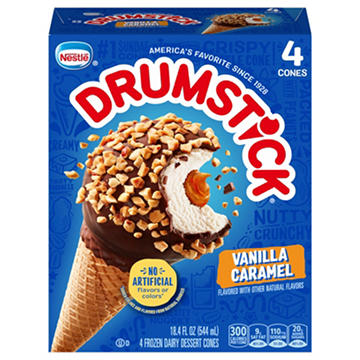 Nestle Drumstick Vanilla Caramel Sundae Cones