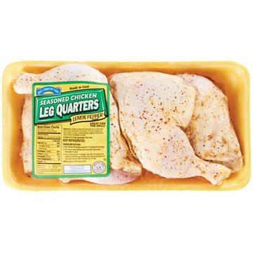 Hill Country Fare Lemon Pepper Seasoned Chicken Leg Quarters 