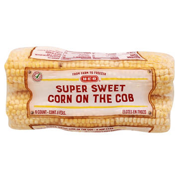 H-E-B Frozen Super Sweet Corn on the Cob