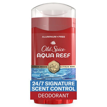 Old Spice Red Collection Deodorant for Men, Aqua Reef Scent, Aluminum Free, 3.0oz