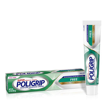 Super Poligrip Free, Zinc Free, Additive Free Denture Adhesive Cream