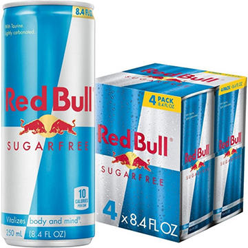 Red Bull Sugar Free Original Energy Drink 4 pk Cans