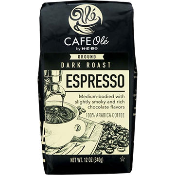 CAFE Olé by H-E-B Dark Roast Espresso Ground Coffee