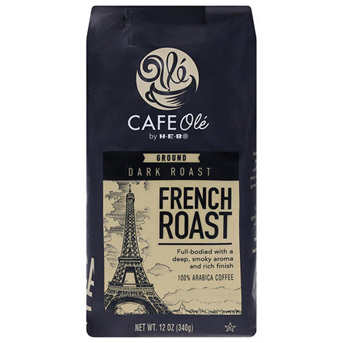 CAFE Olé by H-E-B Dark Roast French Roast Ground Coffee, 12 oz